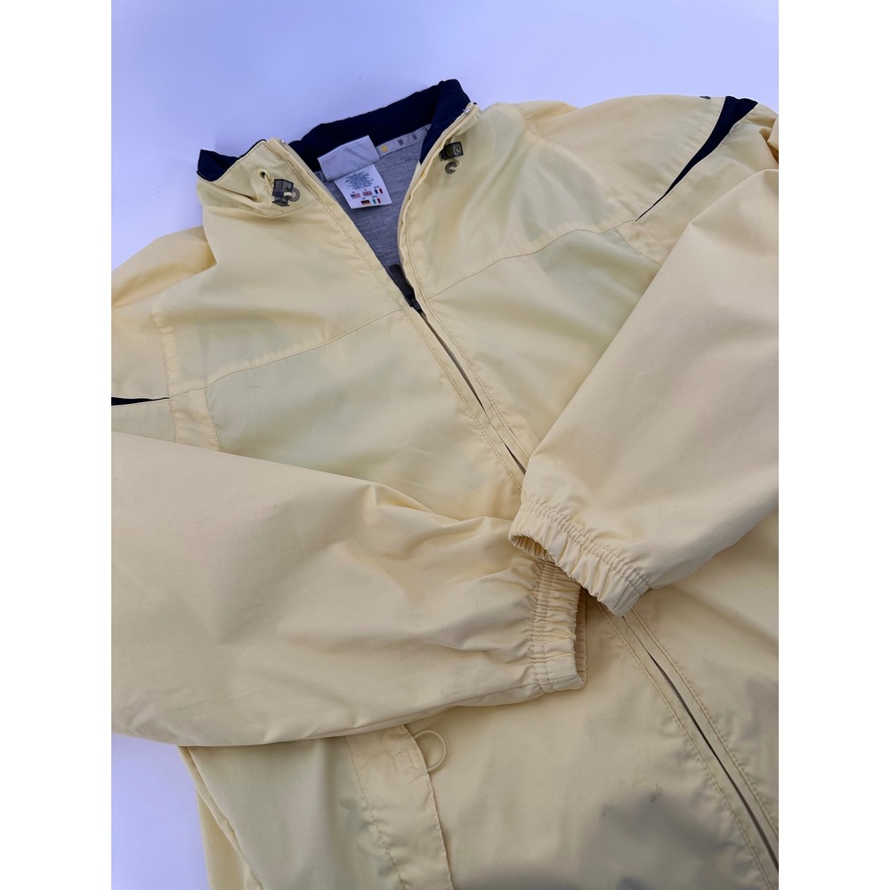 Reebok Vintage Windbreaker Jacket Pale Yellow Nylon Women's Size Medium M